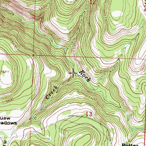 Topographic Map of Podo Creek, OR