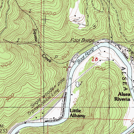 Topographic Map of Squaw Creek, OR