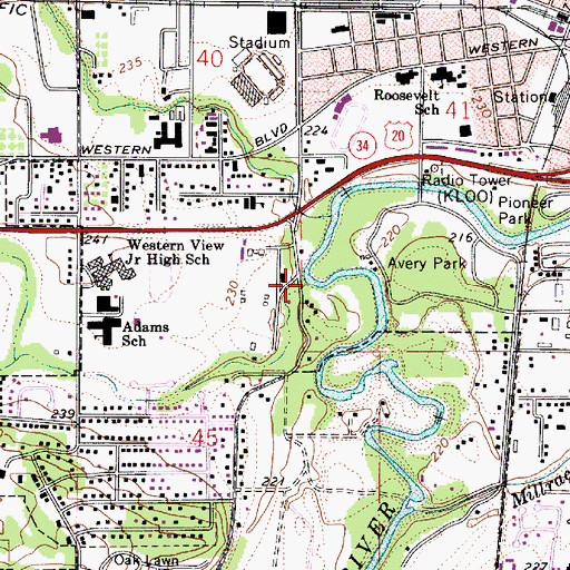 Topographic Map of Dunawi Creek, OR