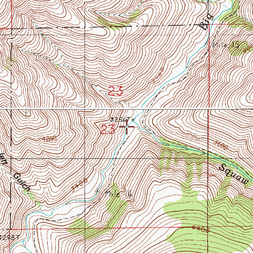 Topographic Map of waqi?mata?w Creek, OR