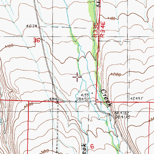 Topographic Map of Sharp Creek, OR
