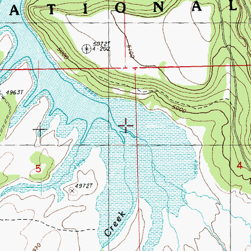 Topographic Map of Squaw Creek, OR
