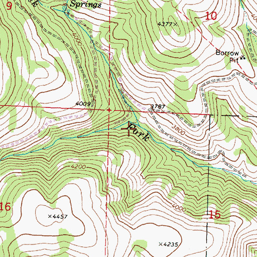 Topographic Map of Congleton Creek, OR