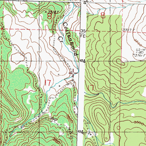 Topographic Map of Wewa Creek, OR