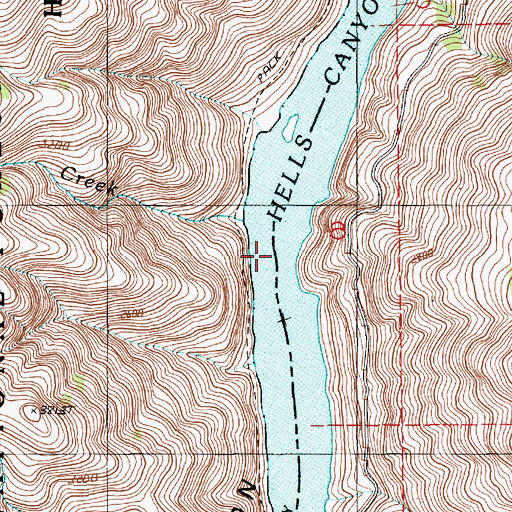 Topographic Map of psus tm?e Creek, OR