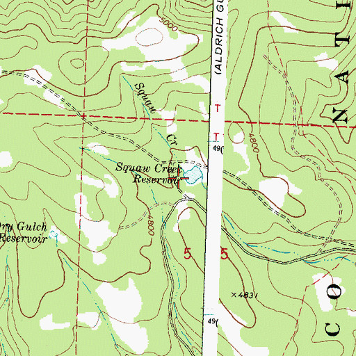 Topographic Map of Congleton Creek Reservoir, OR