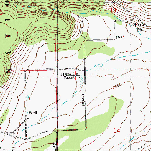 Topographic Map of Singing Horse Ranch, OR
