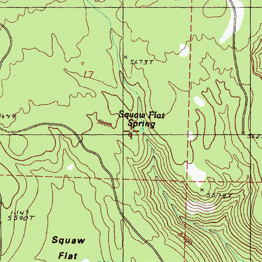 Topographic Map of WogonagaT potso-na Flat Spring, OR