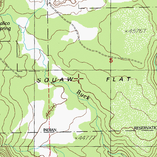 Topographic Map of Switchback Flat, OR