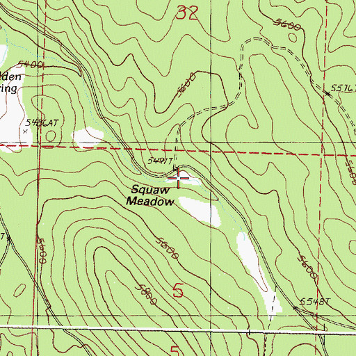 Topographic Map of Shootingstar Meadow, OR