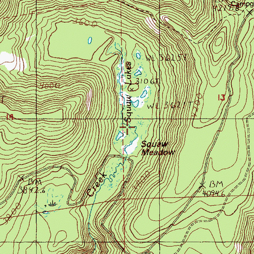 Topographic Map of Tumala Meadow, OR
