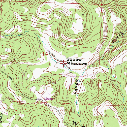 Topographic Map of Podo Meadows, OR