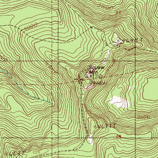 Topographic Map of Tumala Mountain, OR