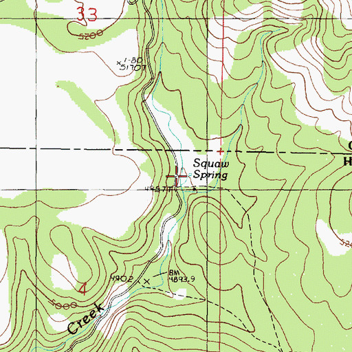 Topographic Map of Tuhu-u Spring, OR