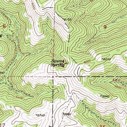 Topographic Map of Waqima Spring, OR