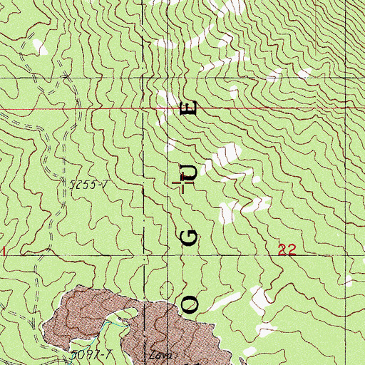 Topographic Map of Squaw Tip Trail (historical), OR