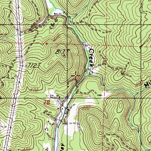 Topographic Map of Squaw Valley, OR