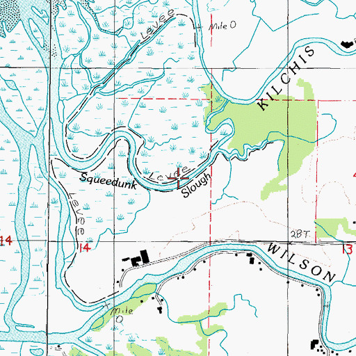 Topographic Map of Squeedunk Slough, OR