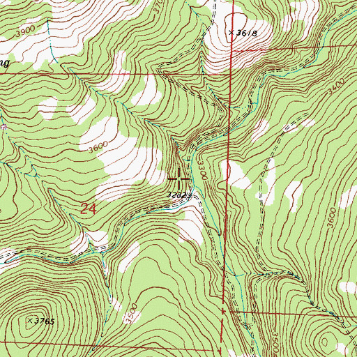 Topographic Map of Stahl Canyon, OR