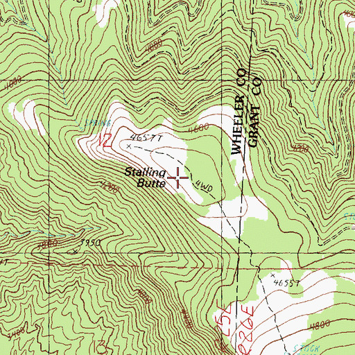 Topographic Map of Stalling Butte, OR