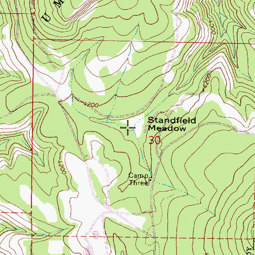 Topographic Map of Standfield Meadow, OR