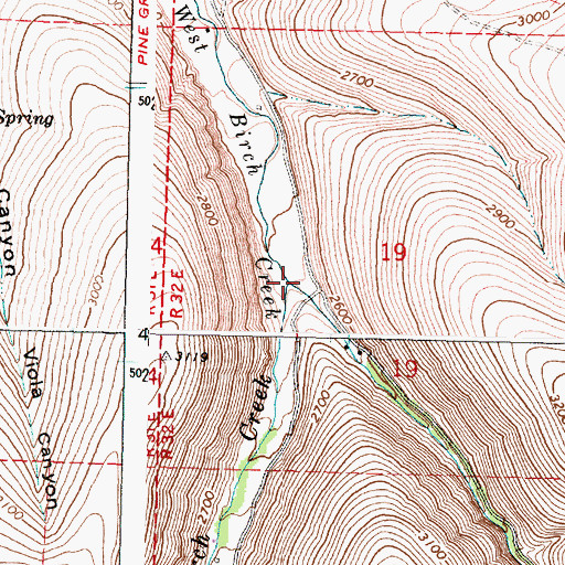 Topographic Map of Stanley Creek, OR