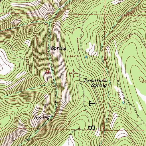 Topographic Map of Starkey Experimental Forest, OR