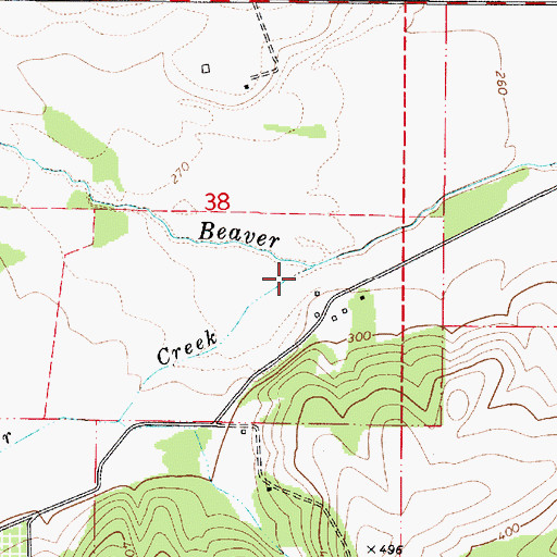 Topographic Map of Starr Creek, OR