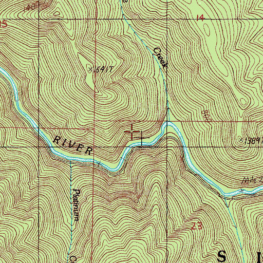 Topographic Map of State Creek, OR