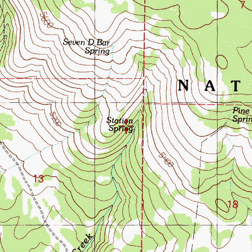 Topographic Map of Station Spring, OR