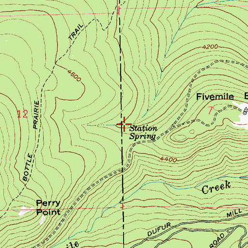 Topographic Map of Station Spring, OR