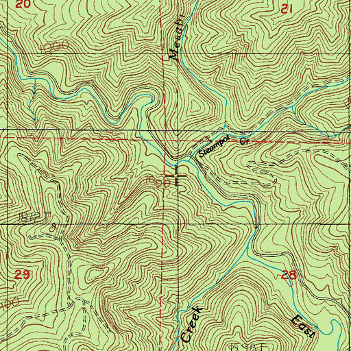 Topographic Map of Steampot Creek, OR