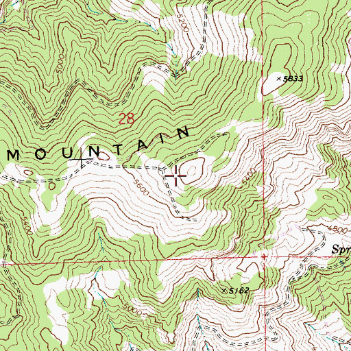 Topographic Map of Stephenson Mountain, OR