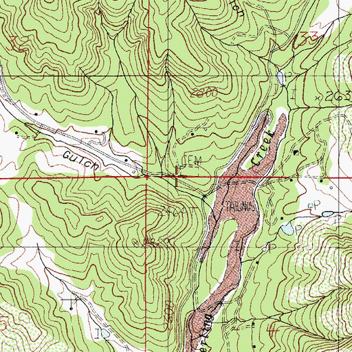Topographic Map of Sterling Cemetery, OR