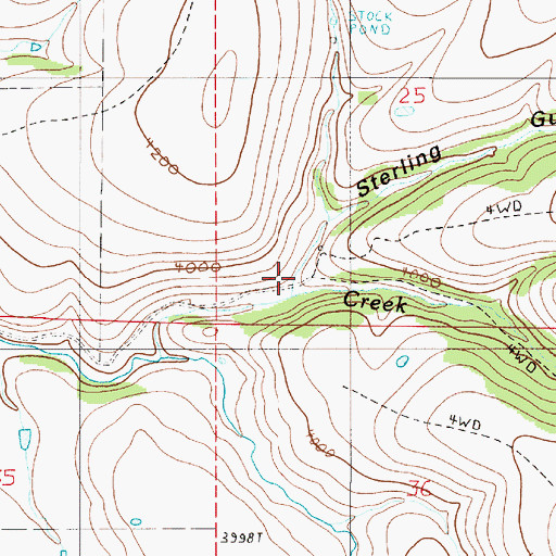 Topographic Map of Sterling Gulch, OR