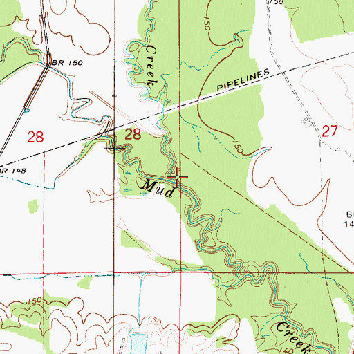 Topographic Map of Brush Creek, AL