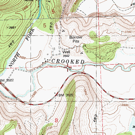 Topographic Map of Stewart Creek, OR