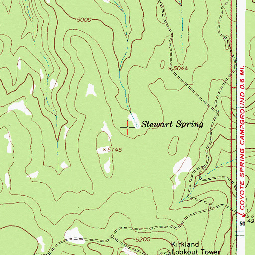 Topographic Map of Stewart Spring, OR