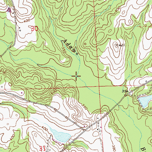 Topographic Map of Brush Creek, AL