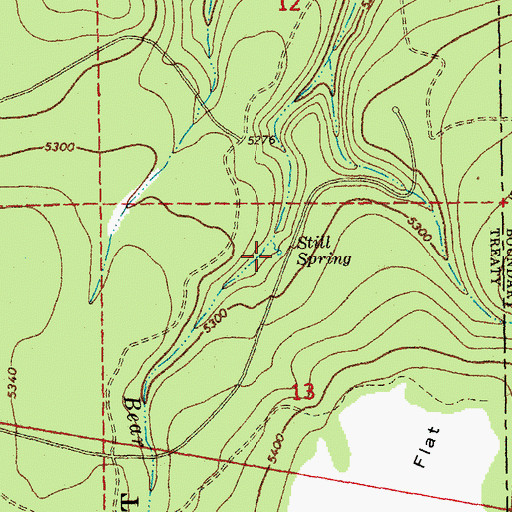 Topographic Map of Still Spring, OR