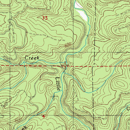 Topographic Map of Stillwell Creek, OR