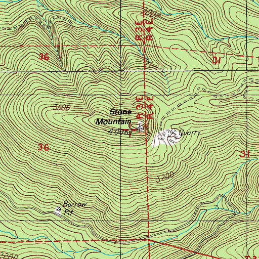 Topographic Map of Stone Mountain, OR