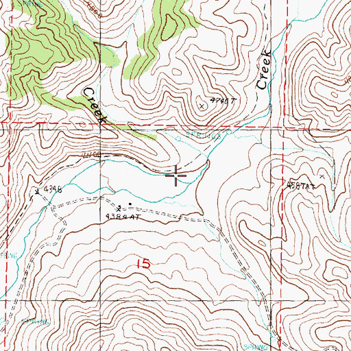 Topographic Map of Stonewall Creek, OR