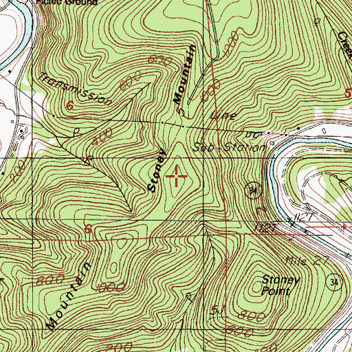Topographic Map of Stoney Mountain, OR