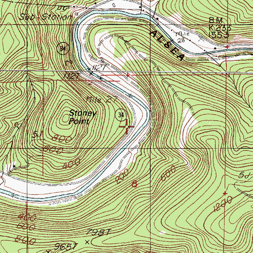 Topographic Map of Stoney Point, OR