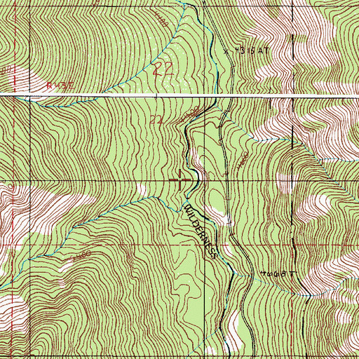 Topographic Map of Storm Creek, OR