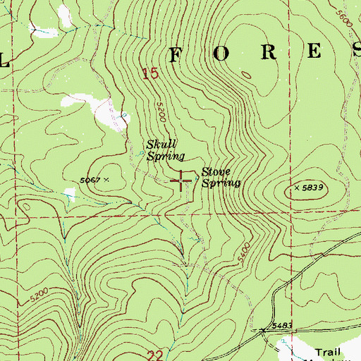 Topographic Map of Stove Spring, OR