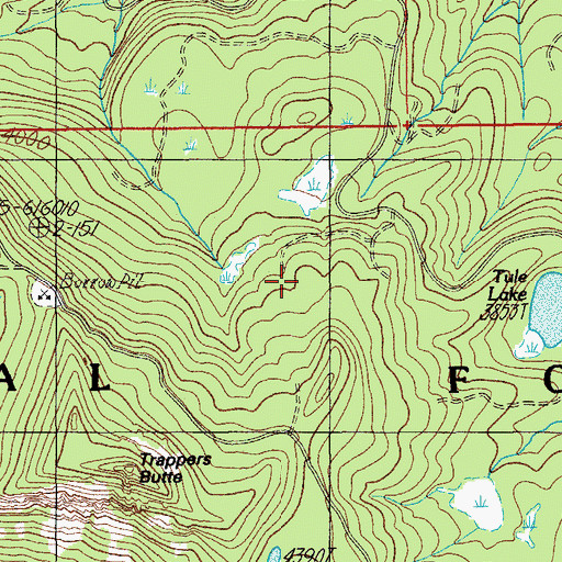 Topographic Map of Straight Creek Cat Trail, OR