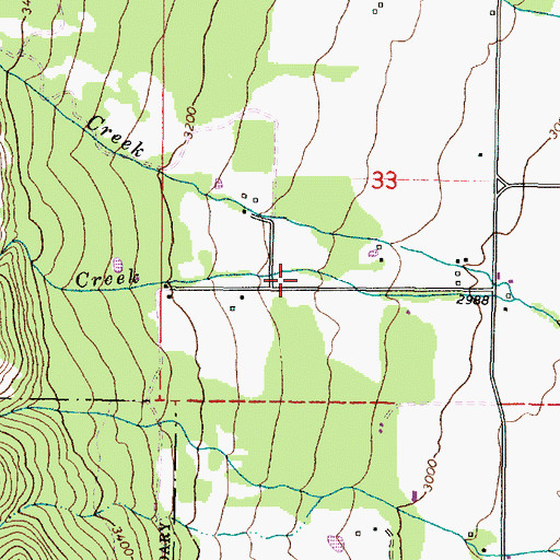 Topographic Map of Strapping Creek, OR