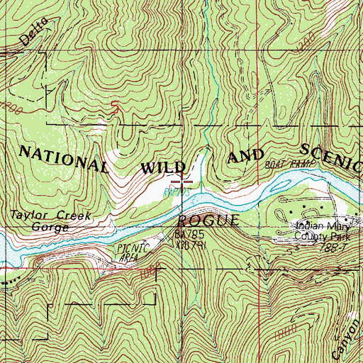 Topographic Map of Stratton Creek, OR